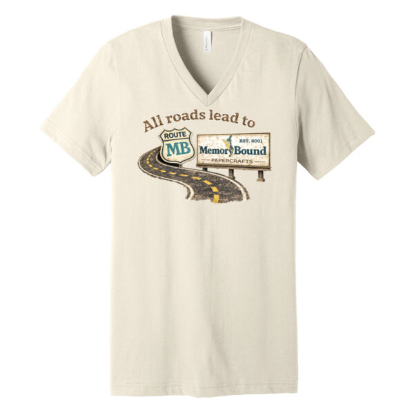 Unisex All Roads Lead to MB VNeck Tee Thumbnail